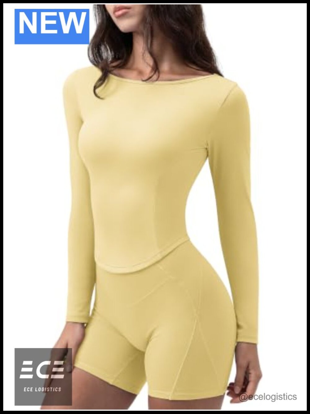Women Boat Neck Long Sleeve Workout Top Slim Fit Yoga Compression Shirt